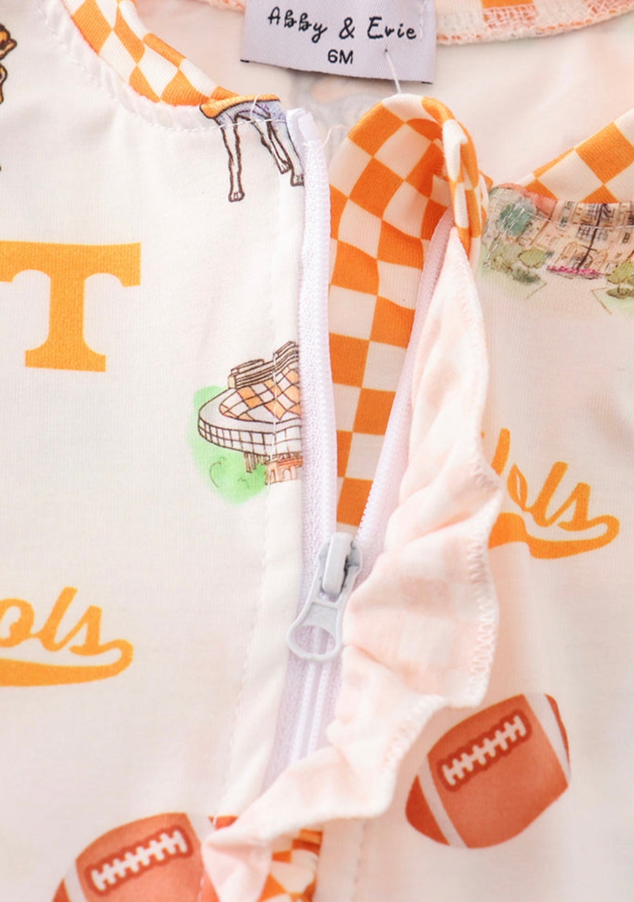 Tennessee Football Print Girl Romper