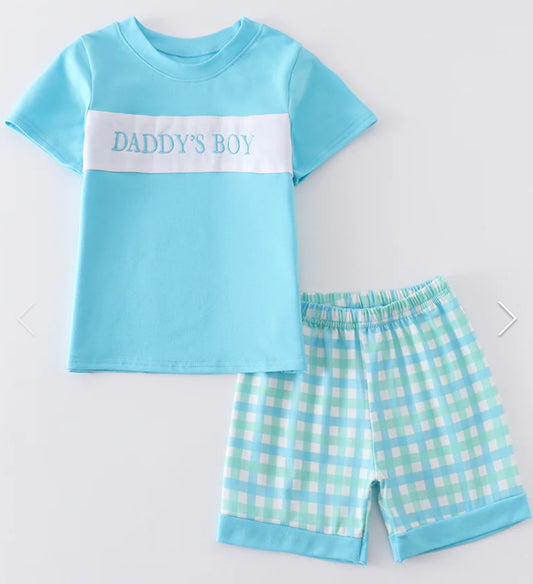Embroidered Daddy's Boy Set