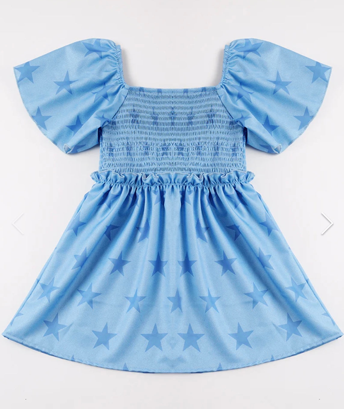 Blue Star Smocked Ruffle Dress