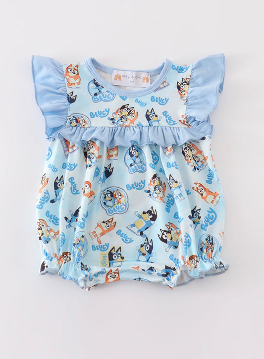 Blue Bluey Ruffle Bubble