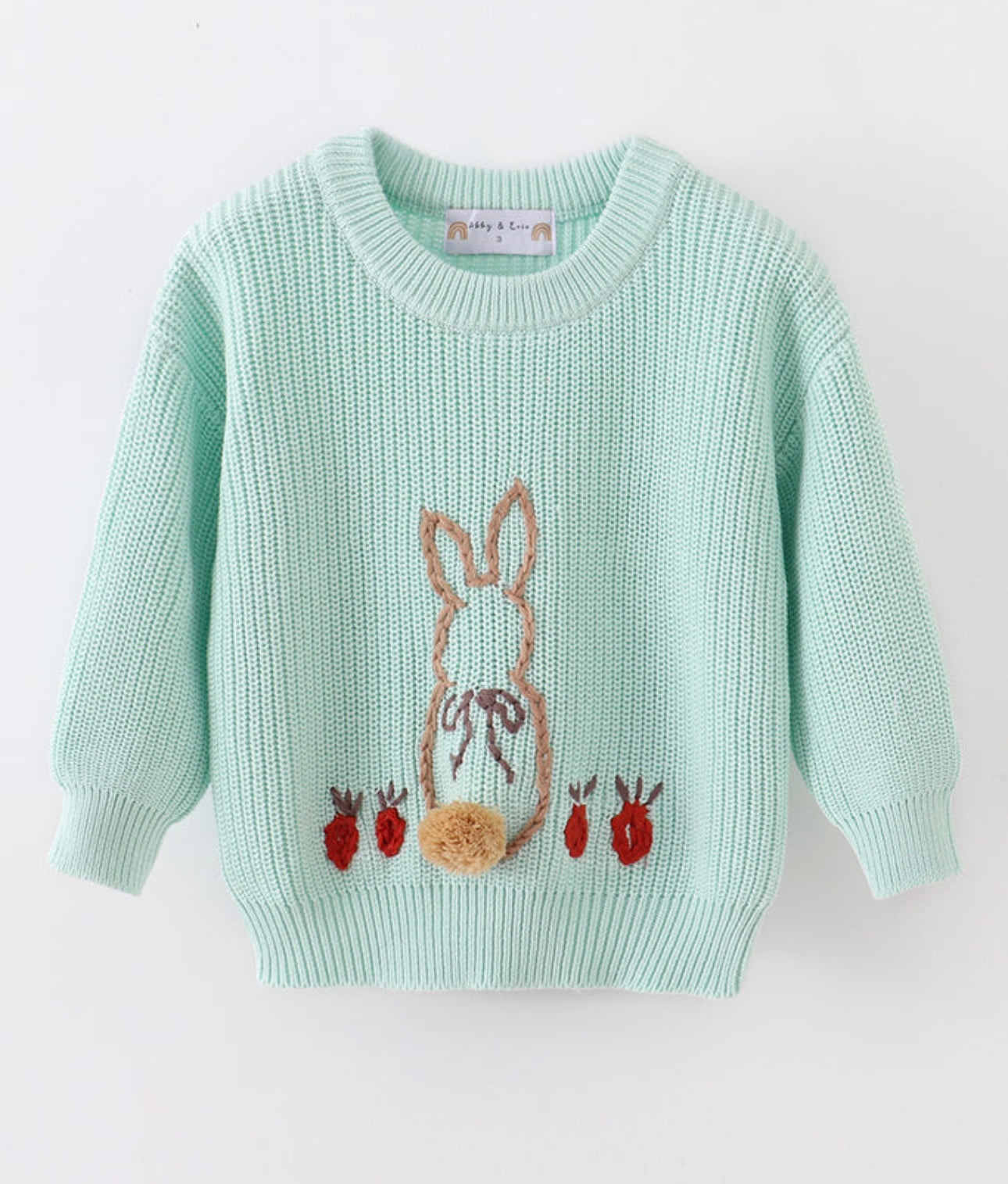 Hand Embroidered Bunny Sweater