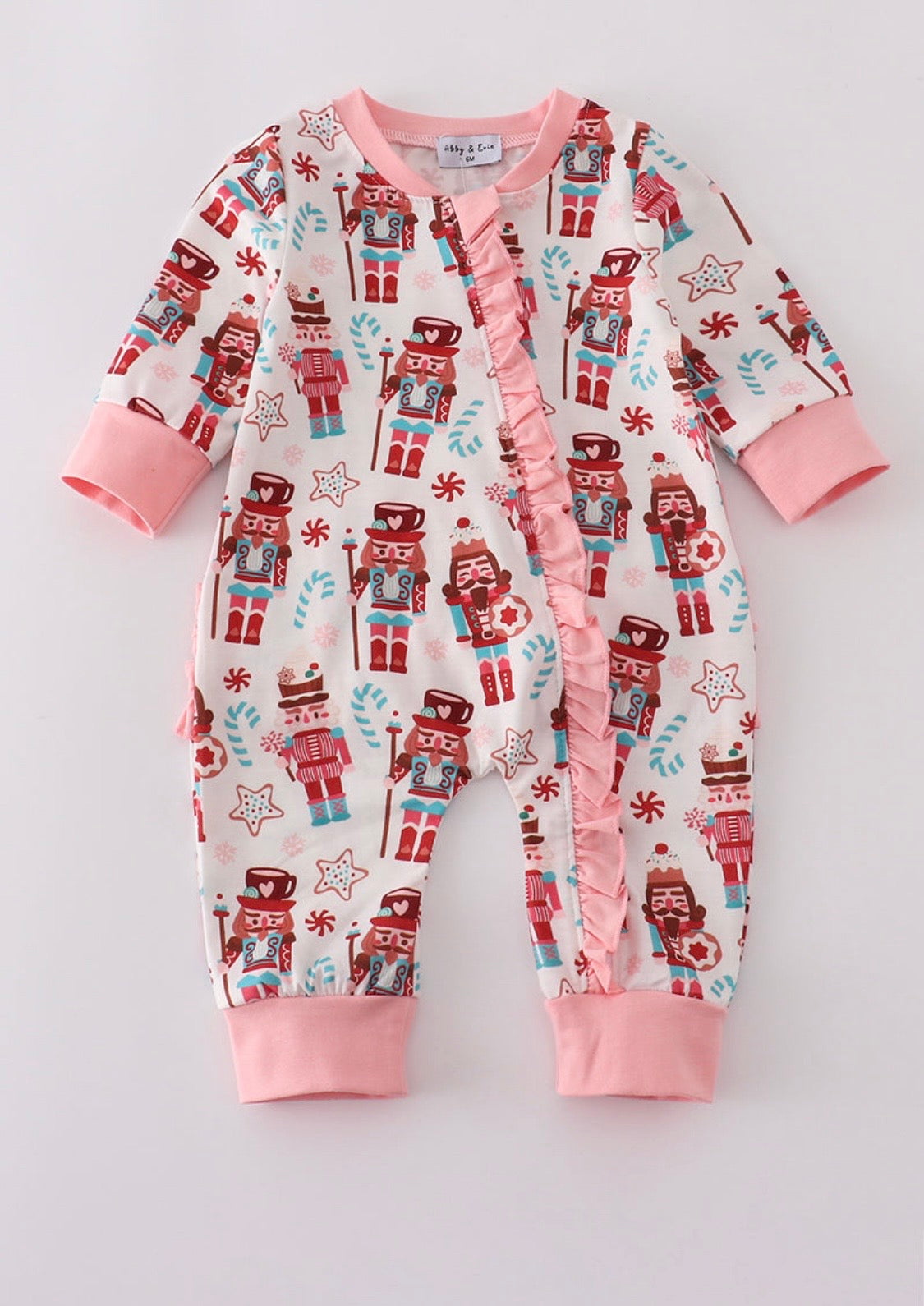 Pink Christmas Nutcracker Romper