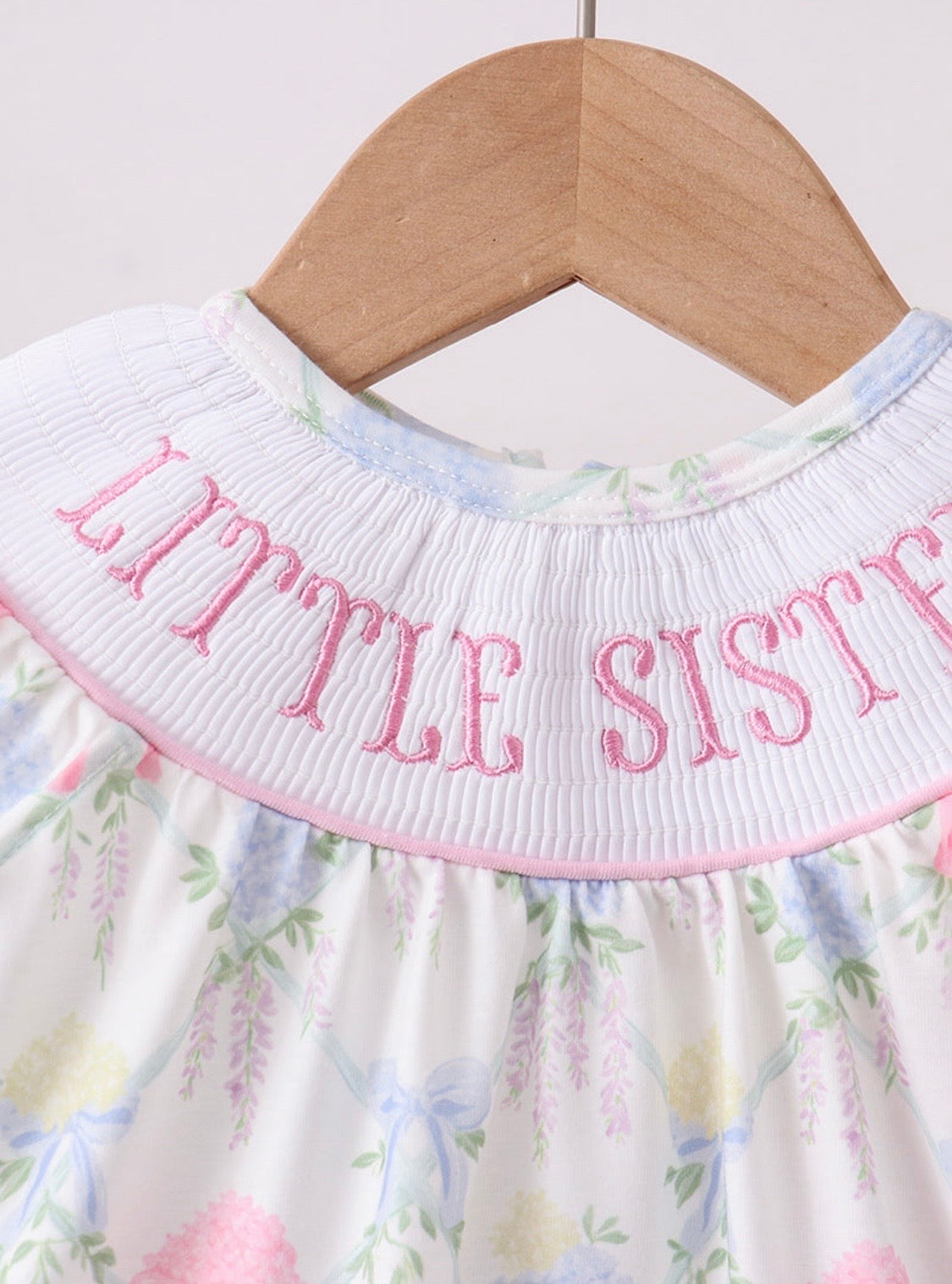 Floral Little Sister Smocked Bloomer Set