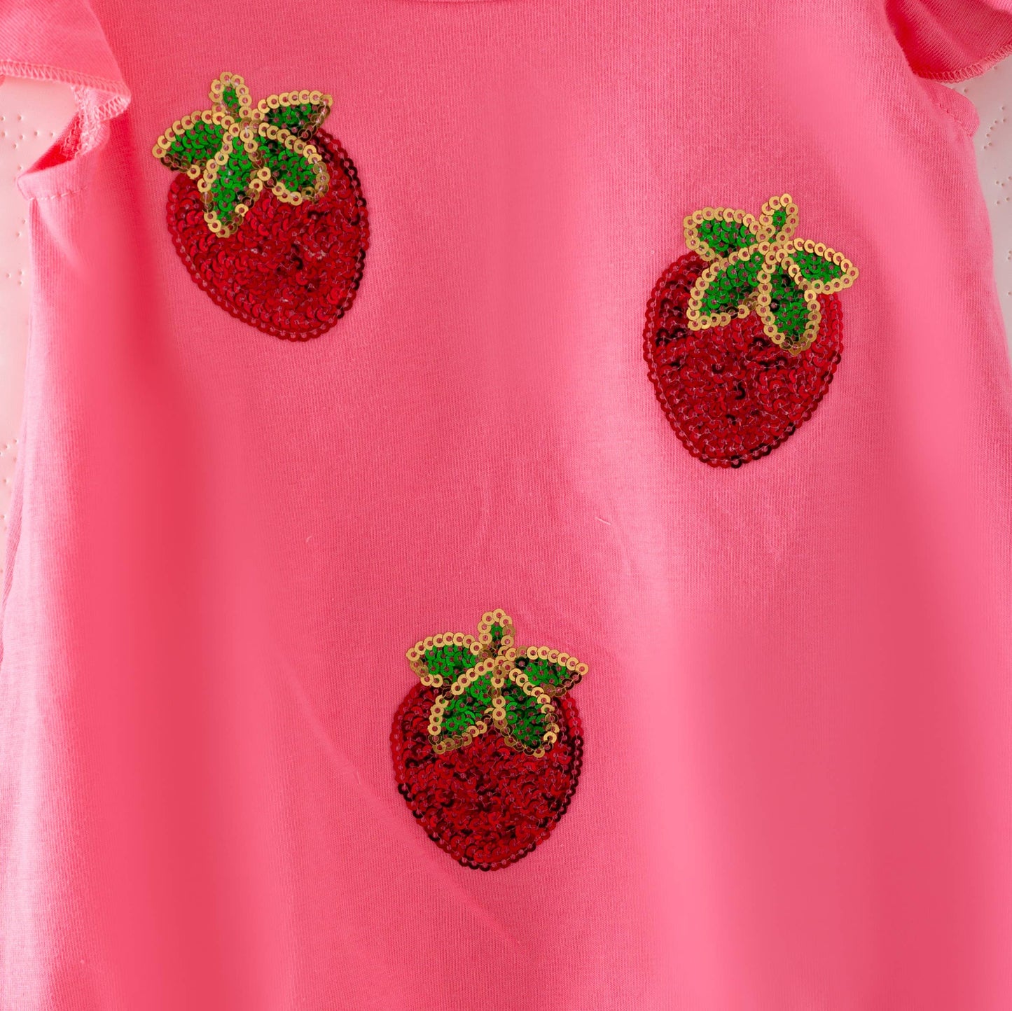 Strawberry Sequin Baby Romper