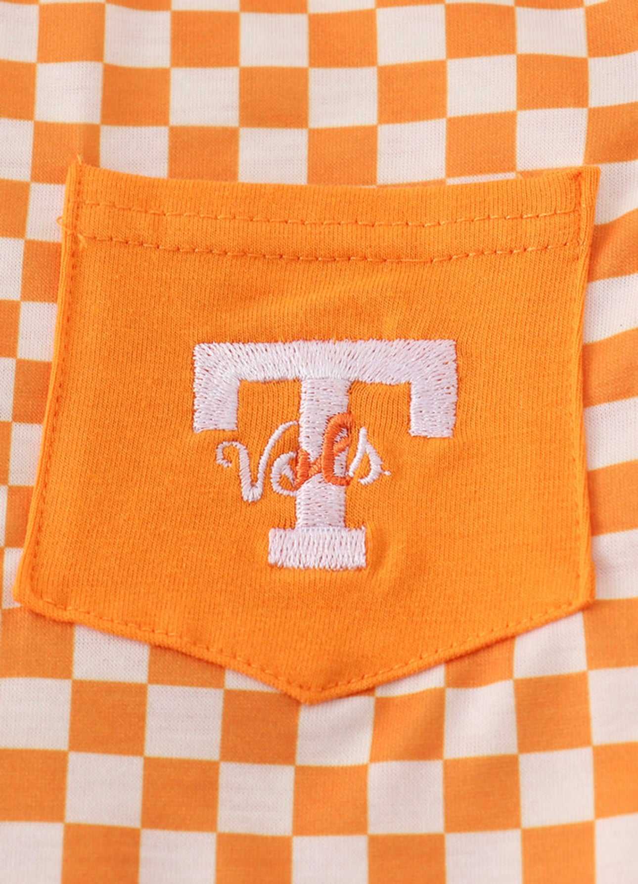 Short Sleeve Checkered Tennessee Top