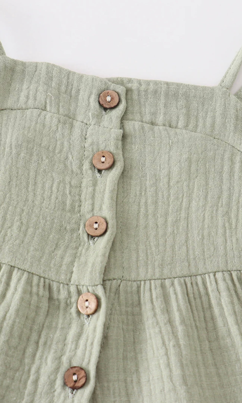 Sage Linen Tiered Button Down Dress