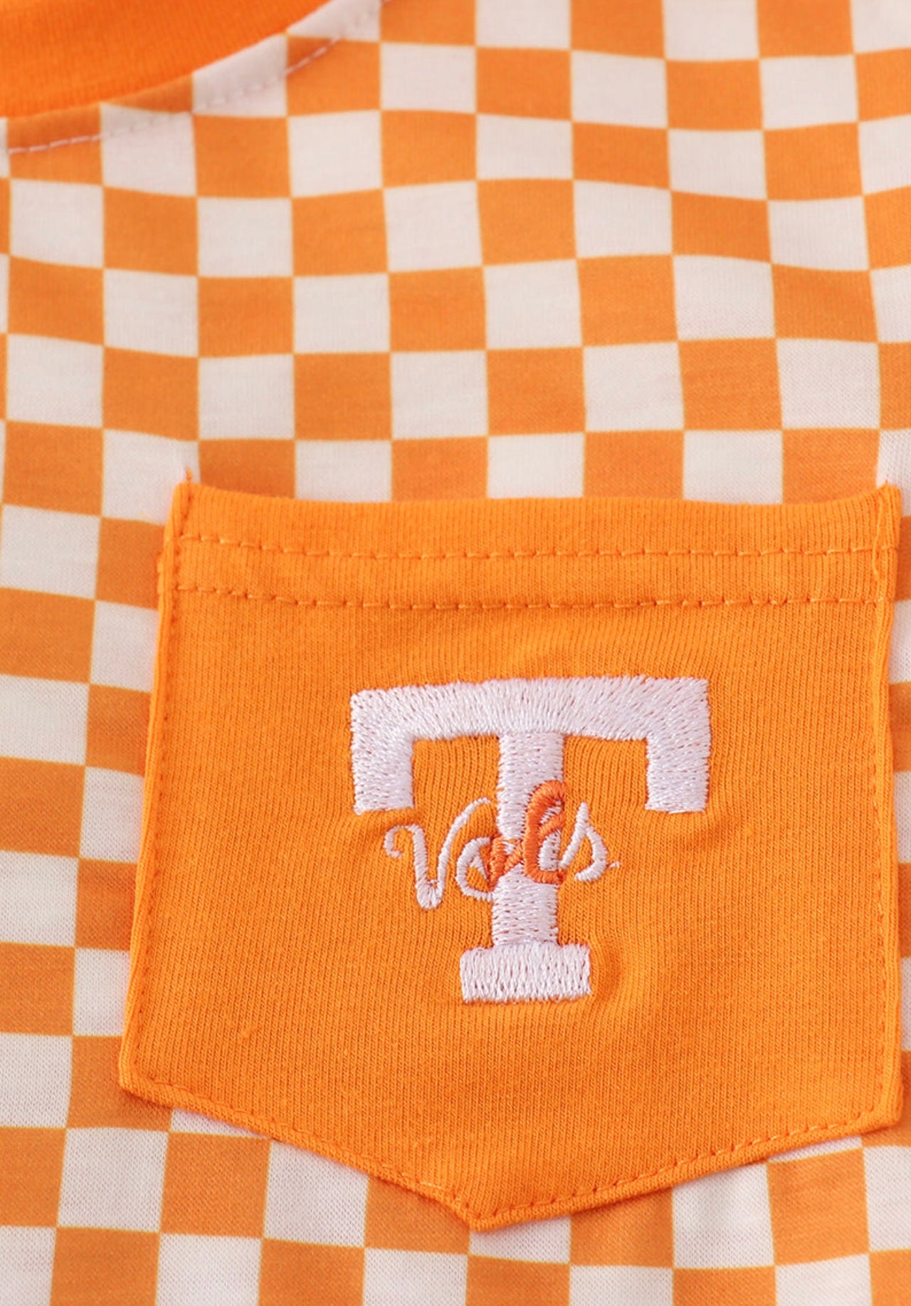 Long Sleeve Checkered Tennessee Top