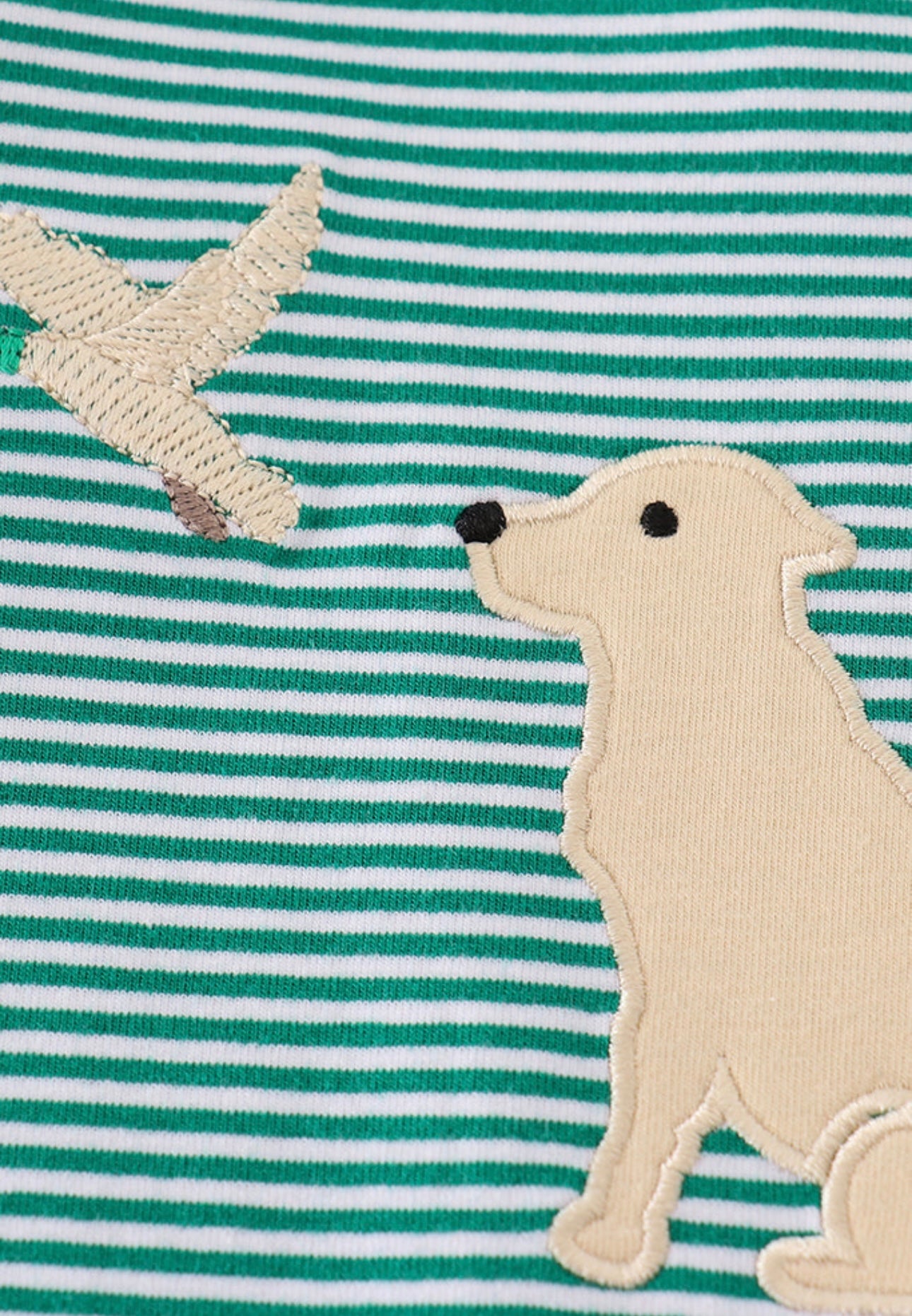 Green Stripe hunting Applique Hunting Romper