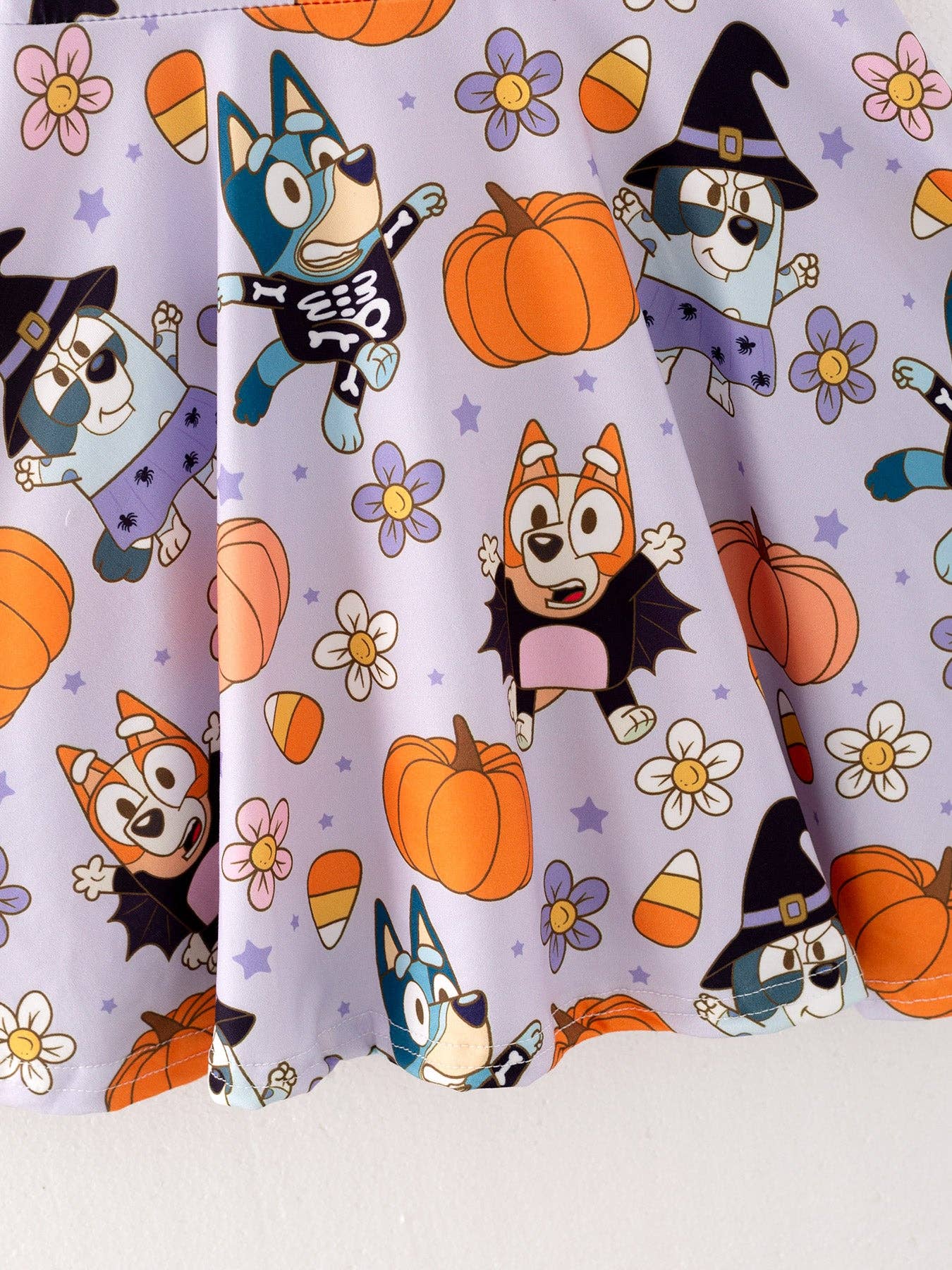 Halloween Bluey Girls Pumpkin Print Dress