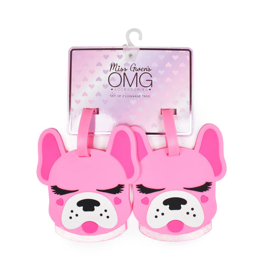 Miss Loulou the Frenchie Luggage Tag 2 Piece Set