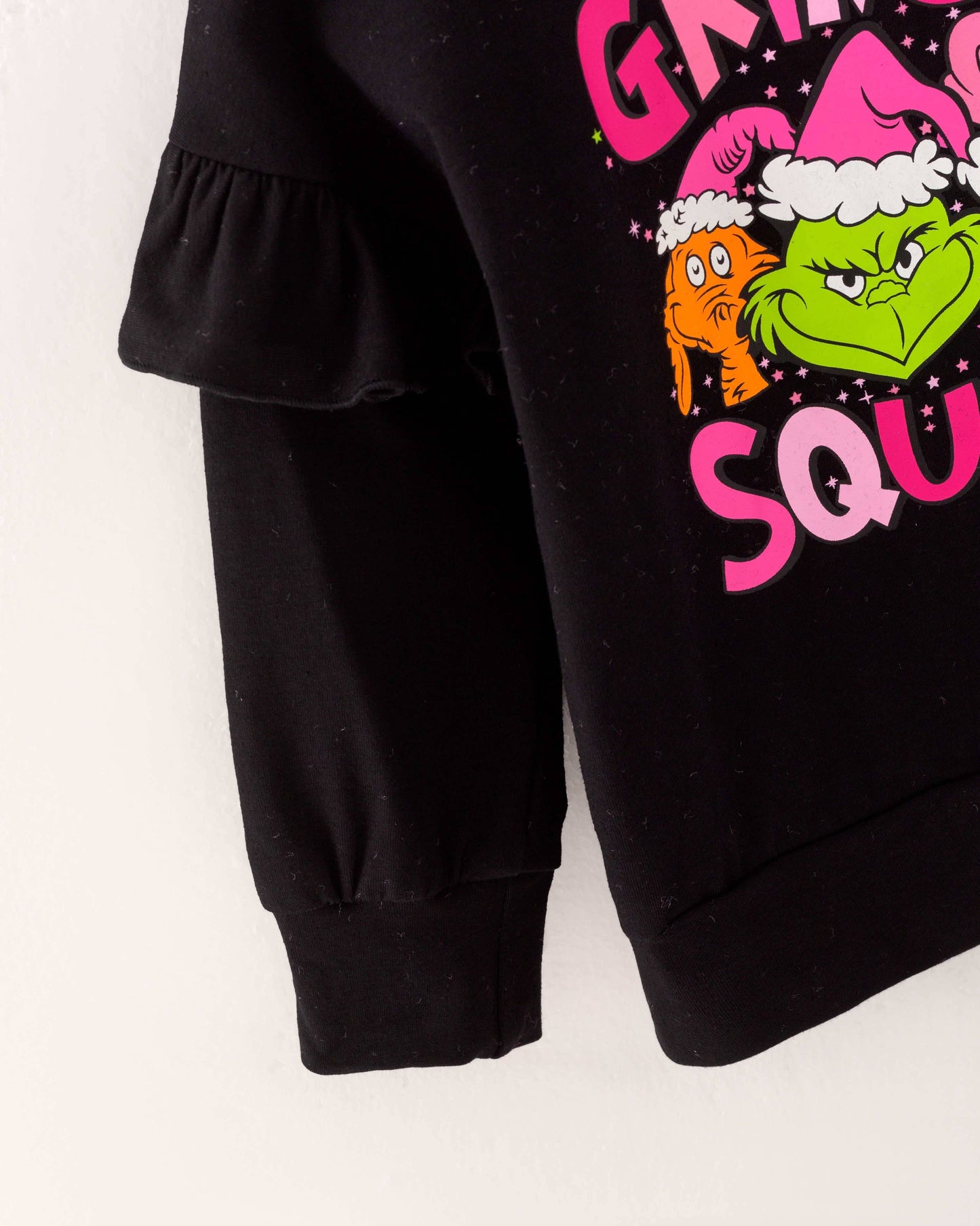 Christmas Grinch Sequins Girl Bell Pant Set Kids Clothes