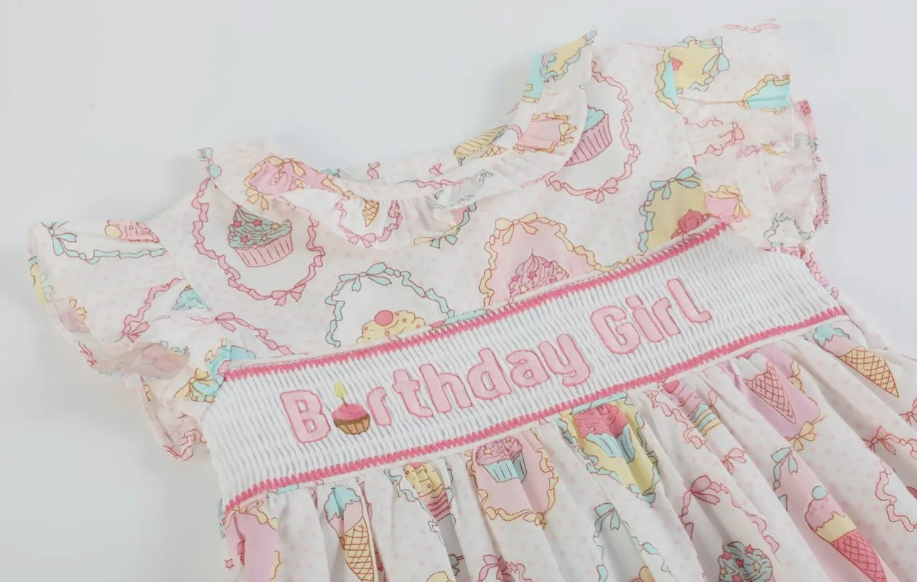 Birthday Girl Smocked Dress