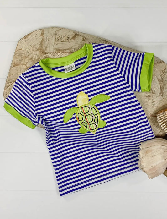 Blue Stripe Turtle Shirt