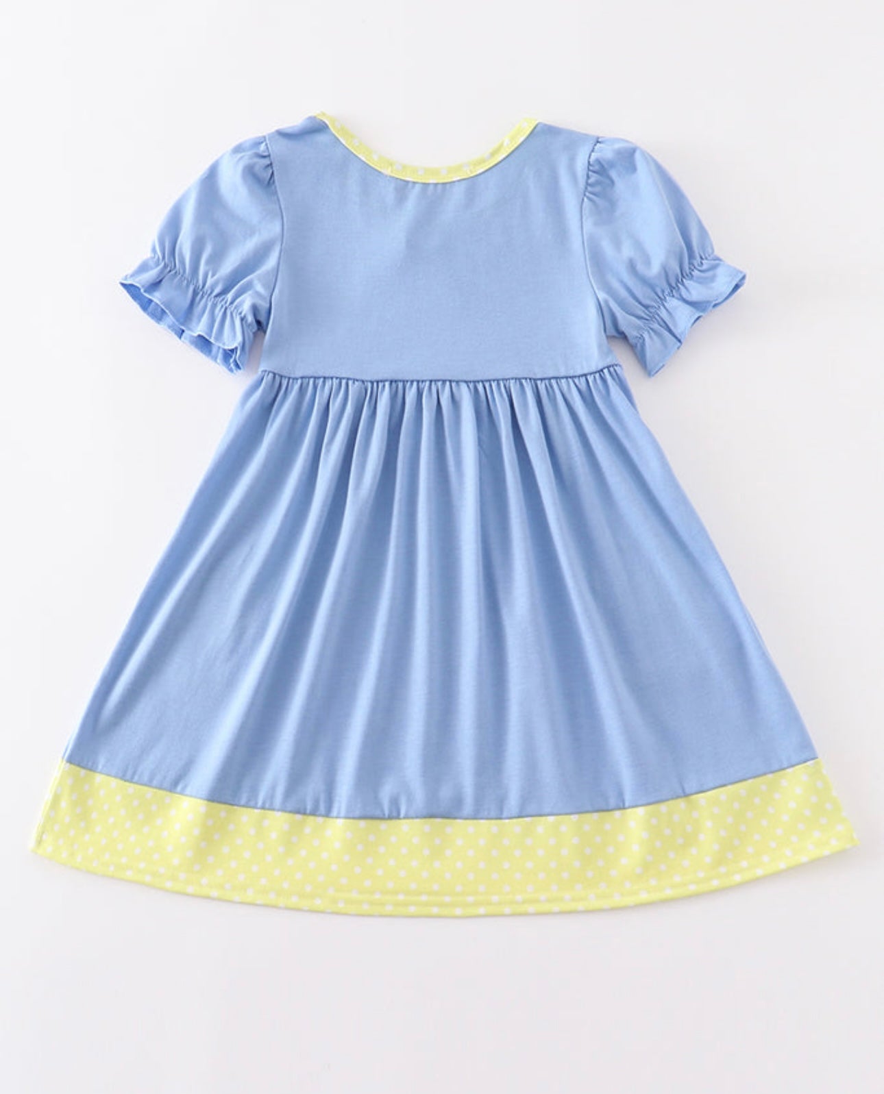 Blue Crayon Embroidery Dress