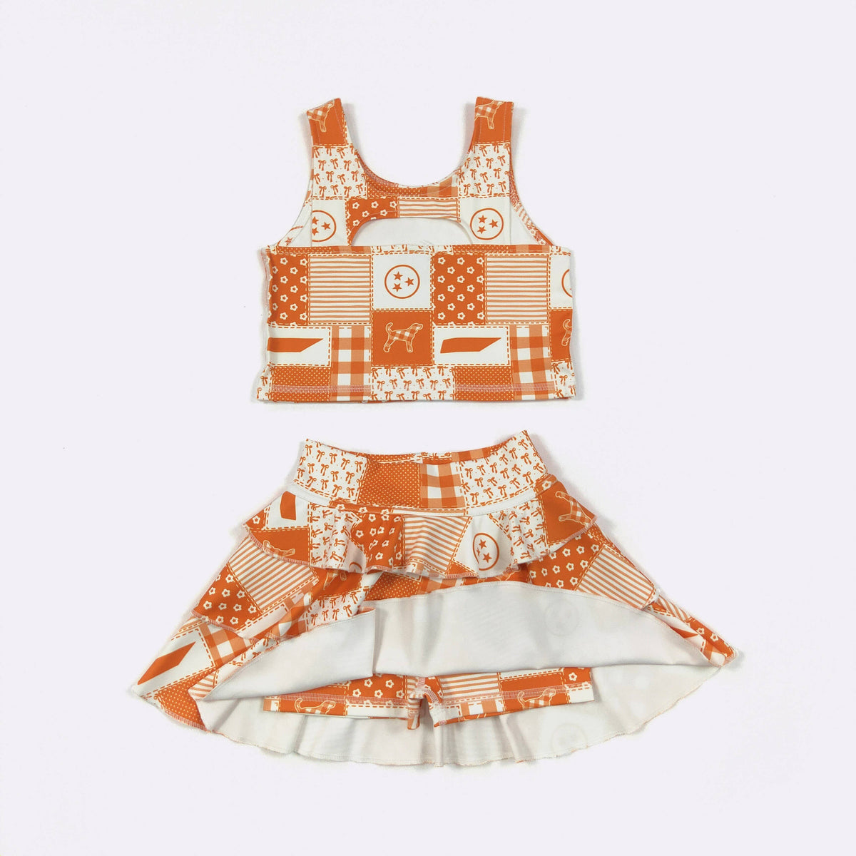 Patchwork TN Ruffle Girls Skort Set