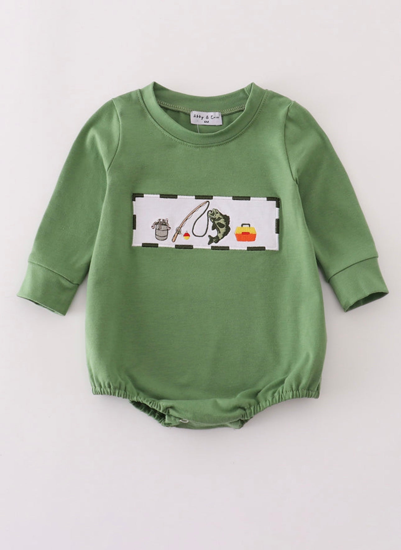 Green Fishing Embroidery Bubble