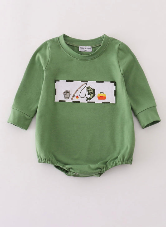 Green Fishing Embroidery Bubble