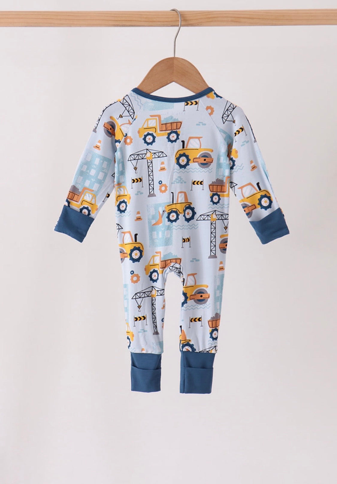 Little Construction Crew Bamboo Zip Romper 🚜💙🚧