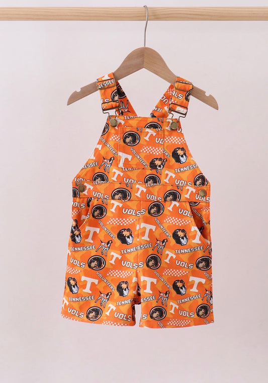 Orange Smokey Denim Overalls