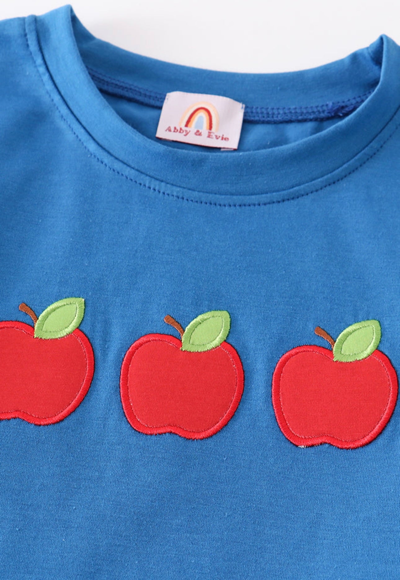 Blue Apple Applique Boy Set