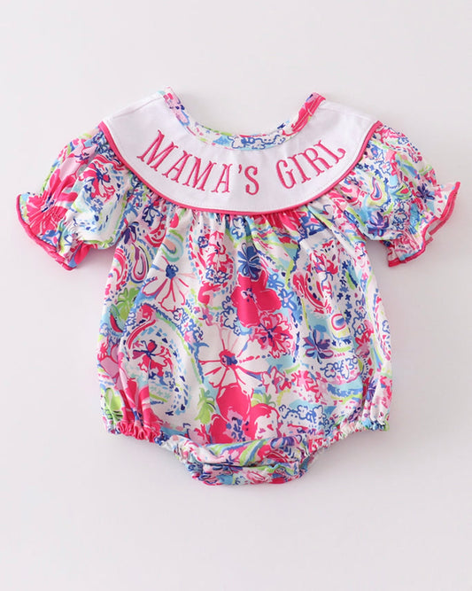 Pink Floral Mama's Girl Bubble