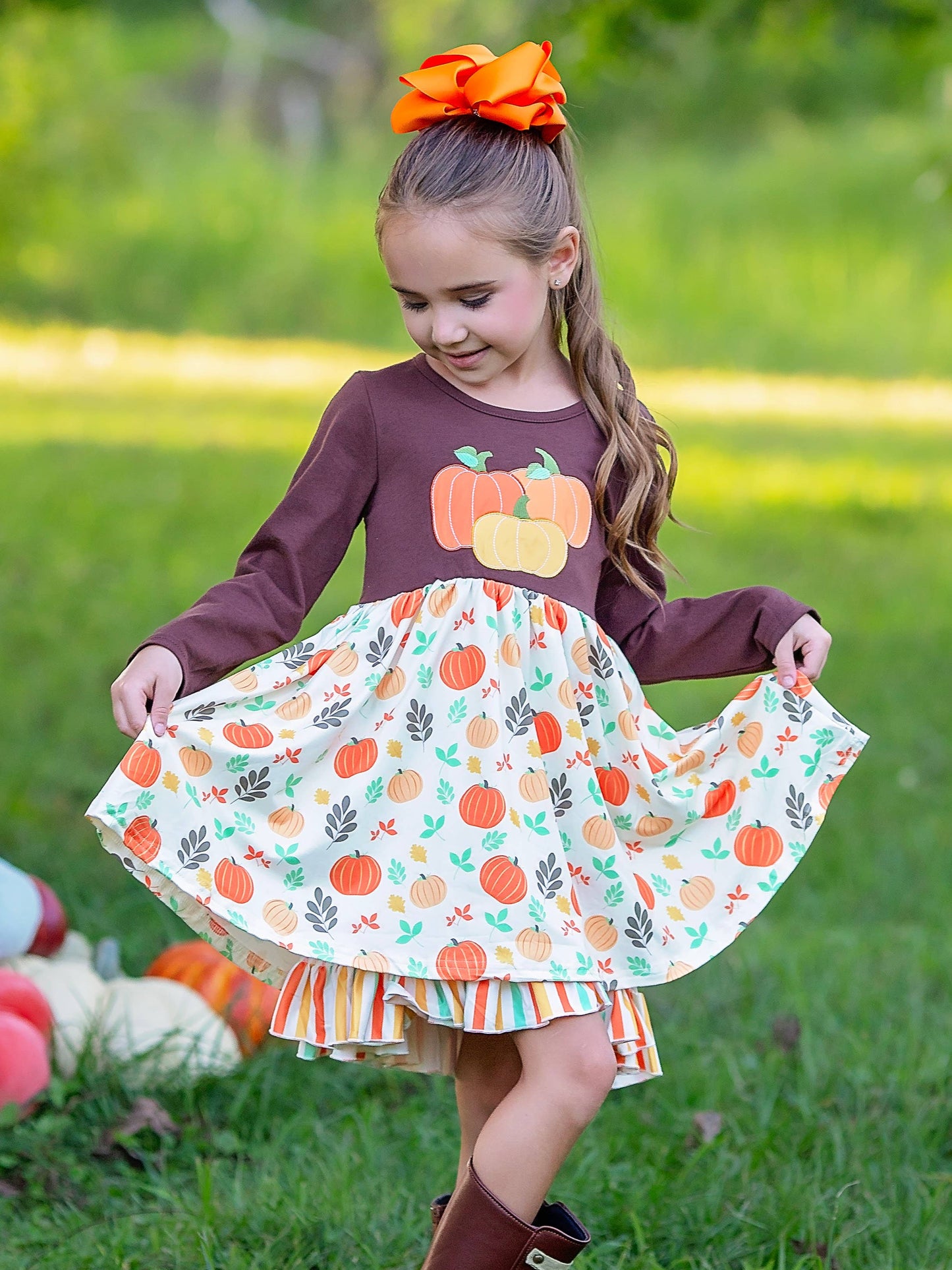 Pumpkin Party Layered Dress