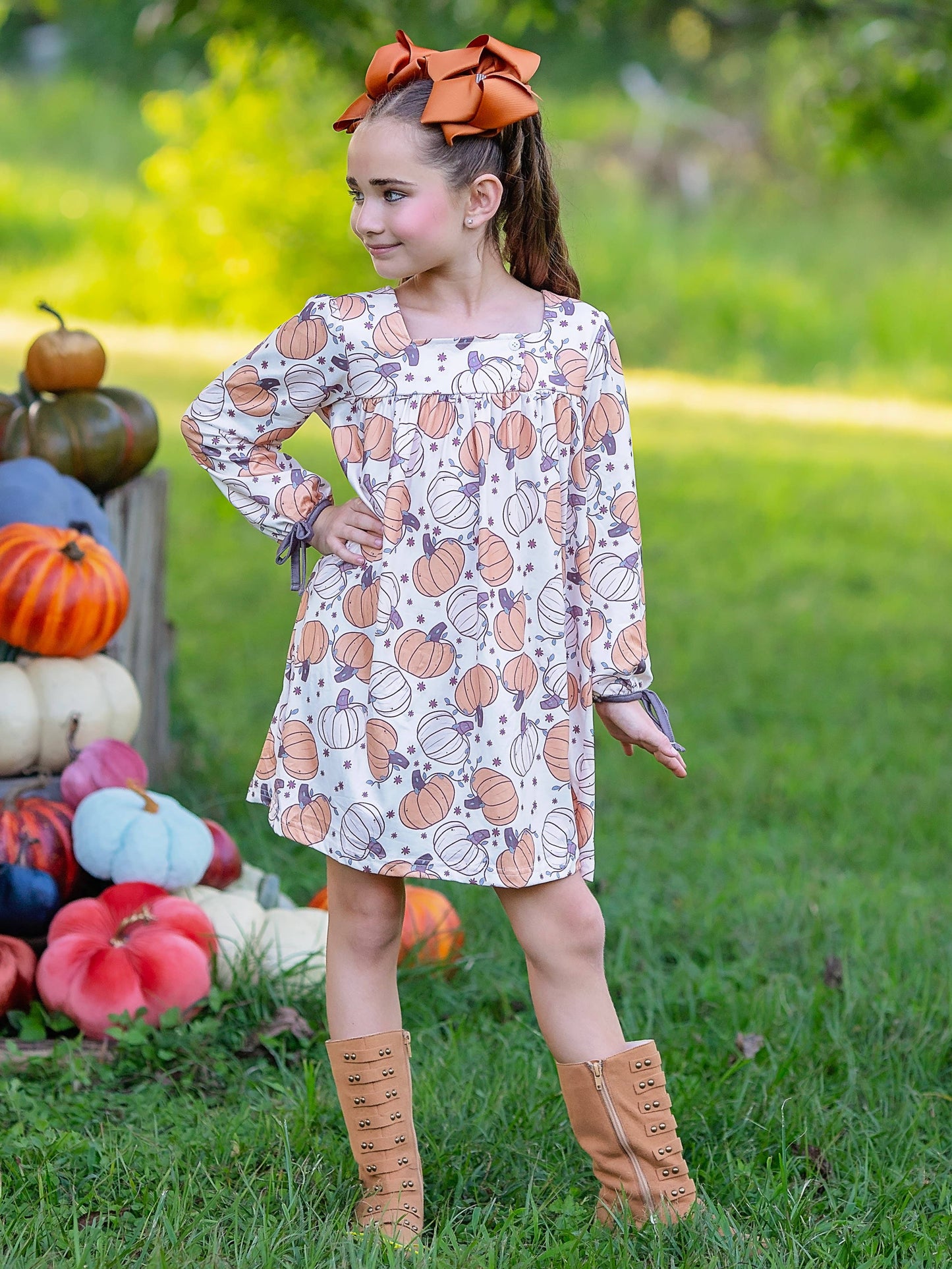 Pumpkin Patch Empire  Dress