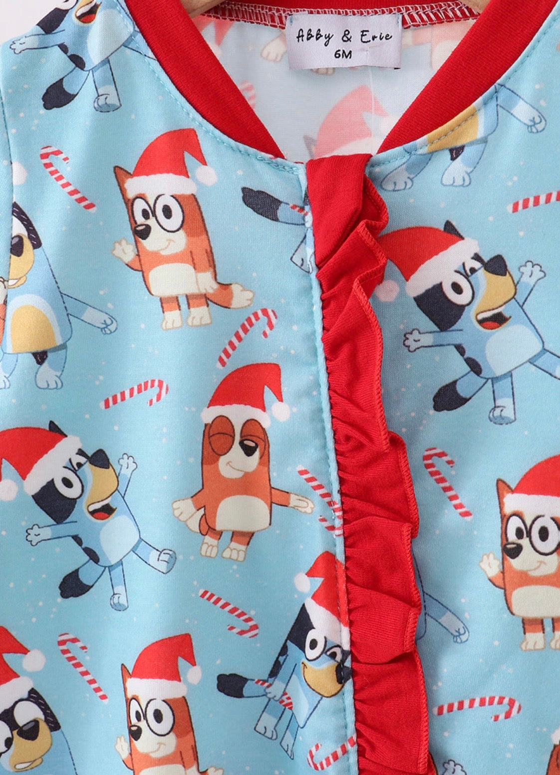 Blue Christmas Bluey Romper