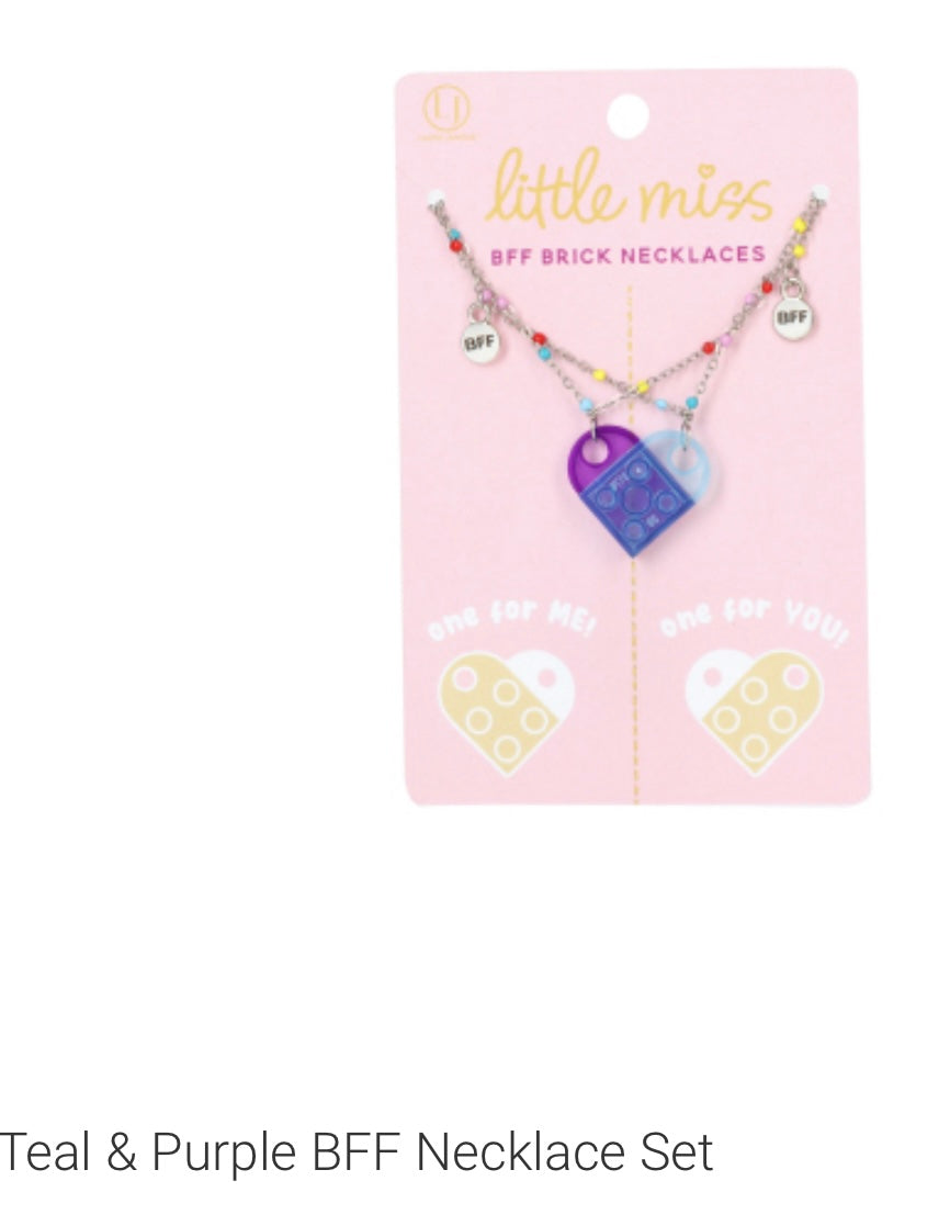 BFF Heart Necklace Set