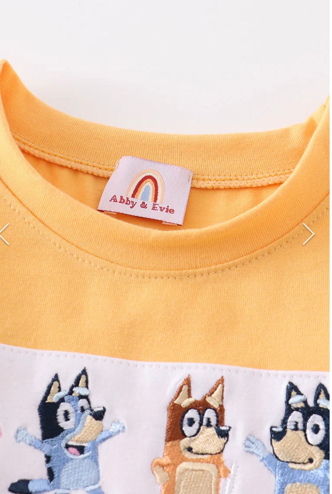 Yellow Bluey & Friends top