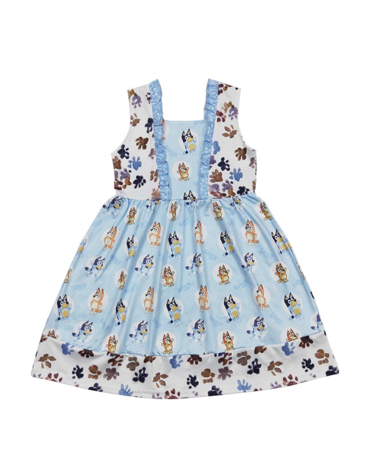 Bluey Ruffle Print Dress