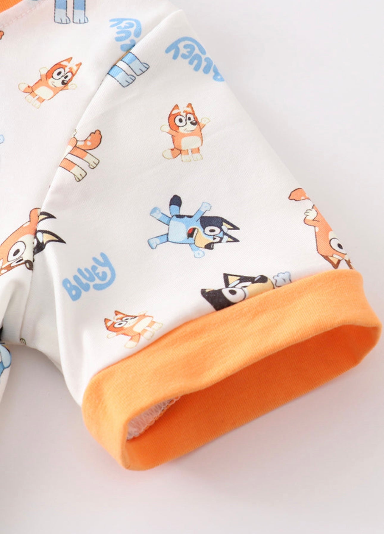 Orange Bluey Boy Pajamas Set