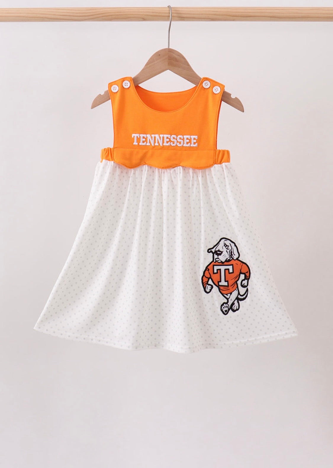 Orange Tennessee Applique Dress