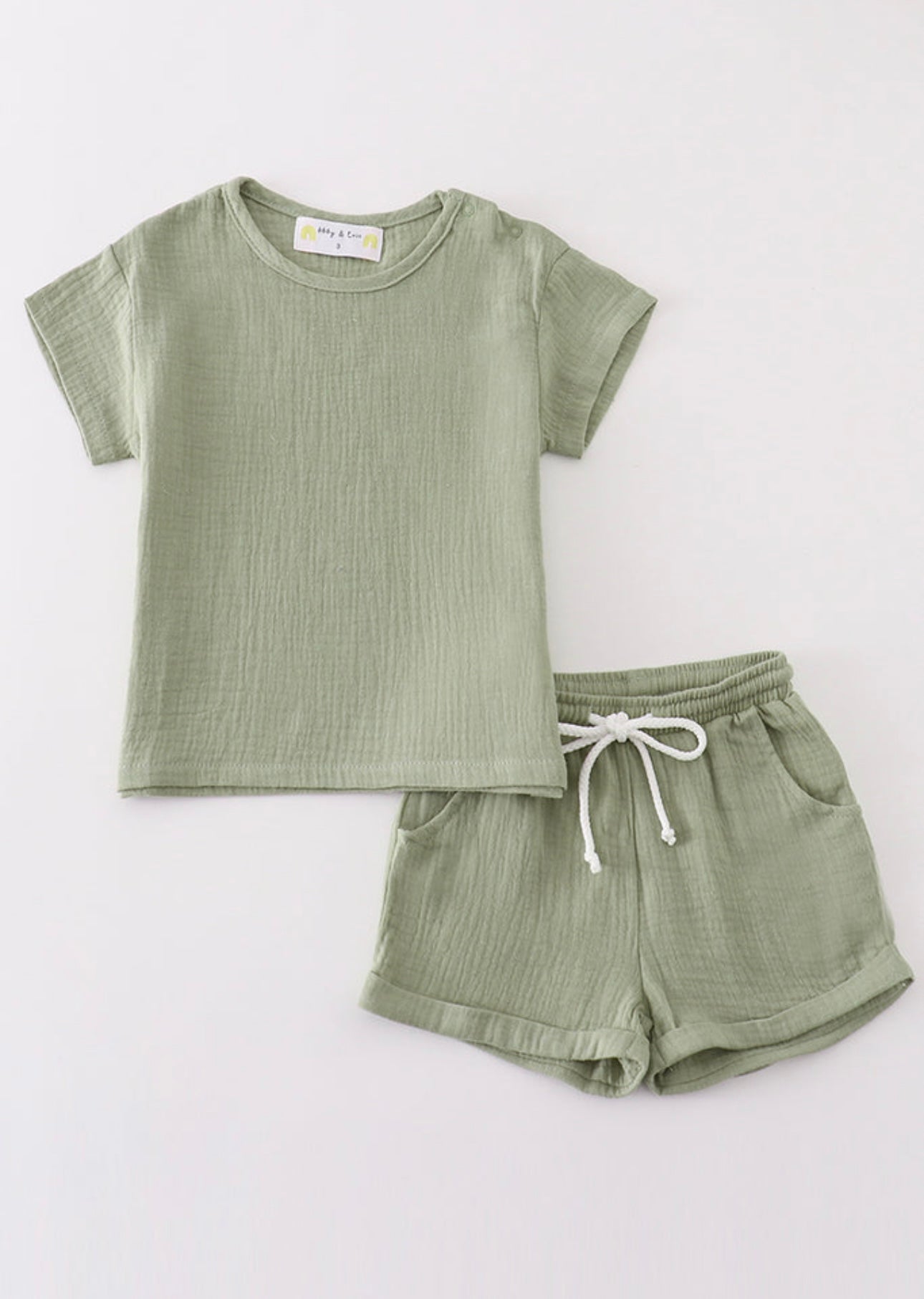 Sage Muslin Short Set