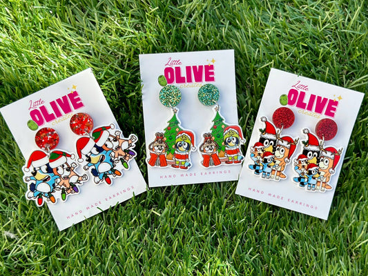 Bluey Christmas Earrings - 4 Adorable Styles