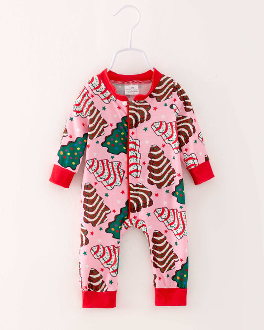 Christmas Holiday Tree Cookies Baby Romper