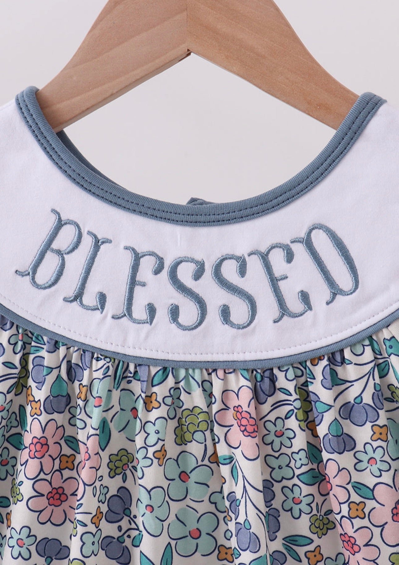 BLESSED Embroidery Floral Dress
