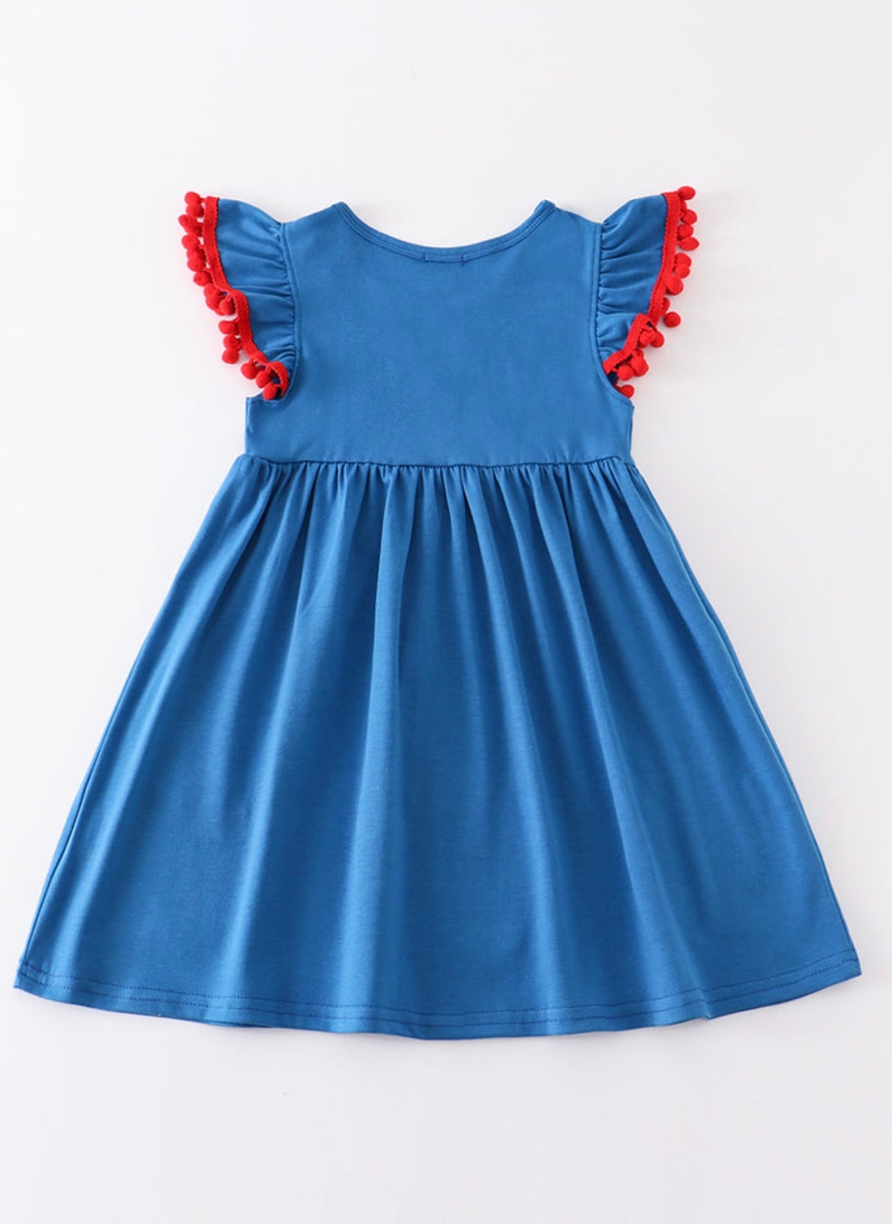 Blue Apple Applique Dress