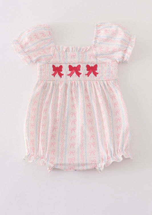 Pink Bow Embroidery Bubble