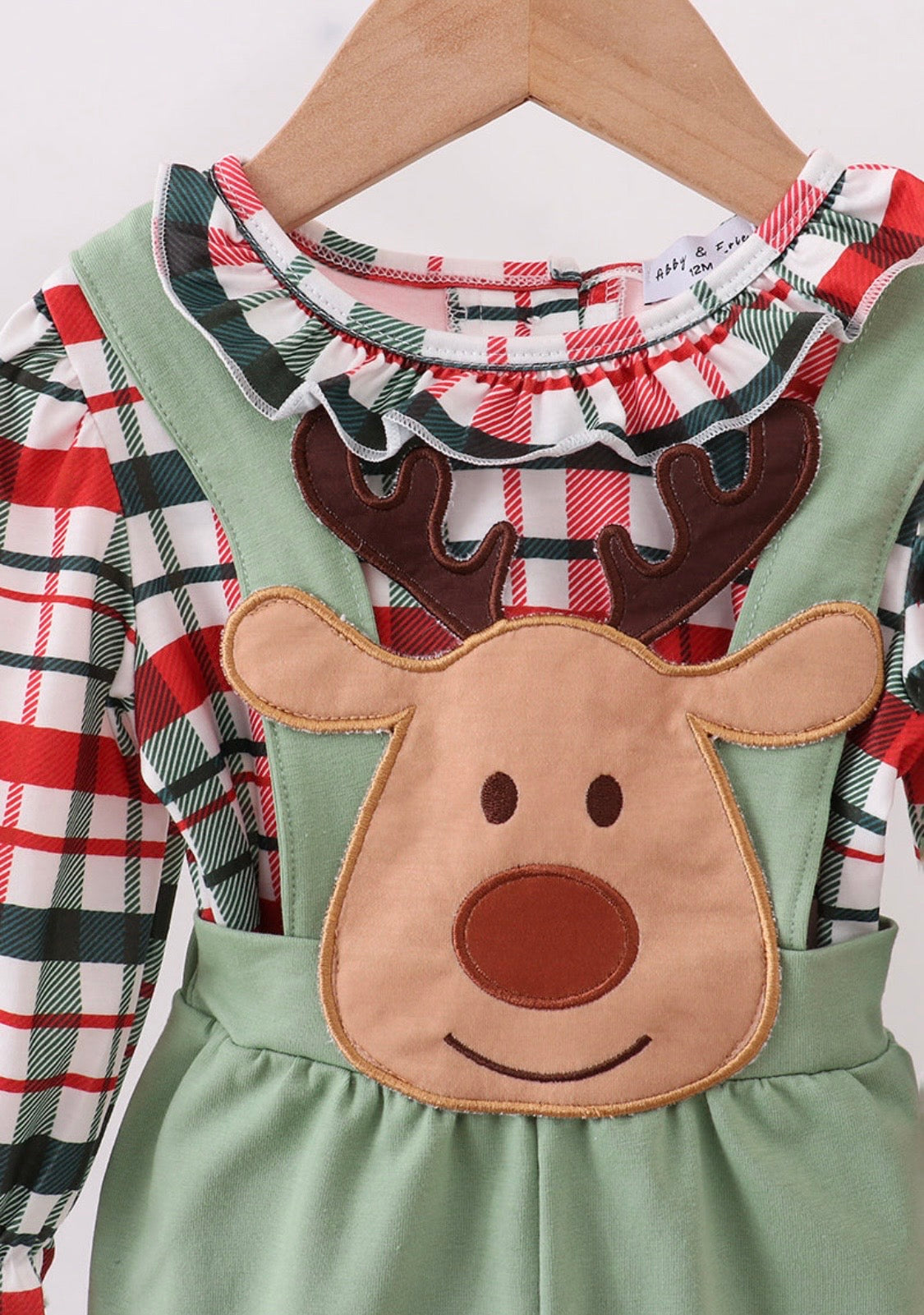 Reindeer Applique Ruffle Jumpsuit