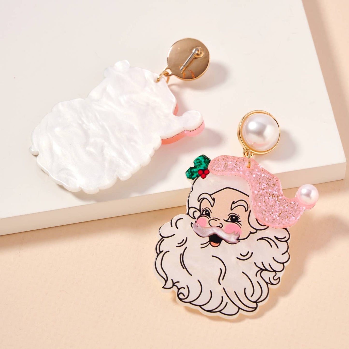 Christmas Santa Claus Dangling Earrings