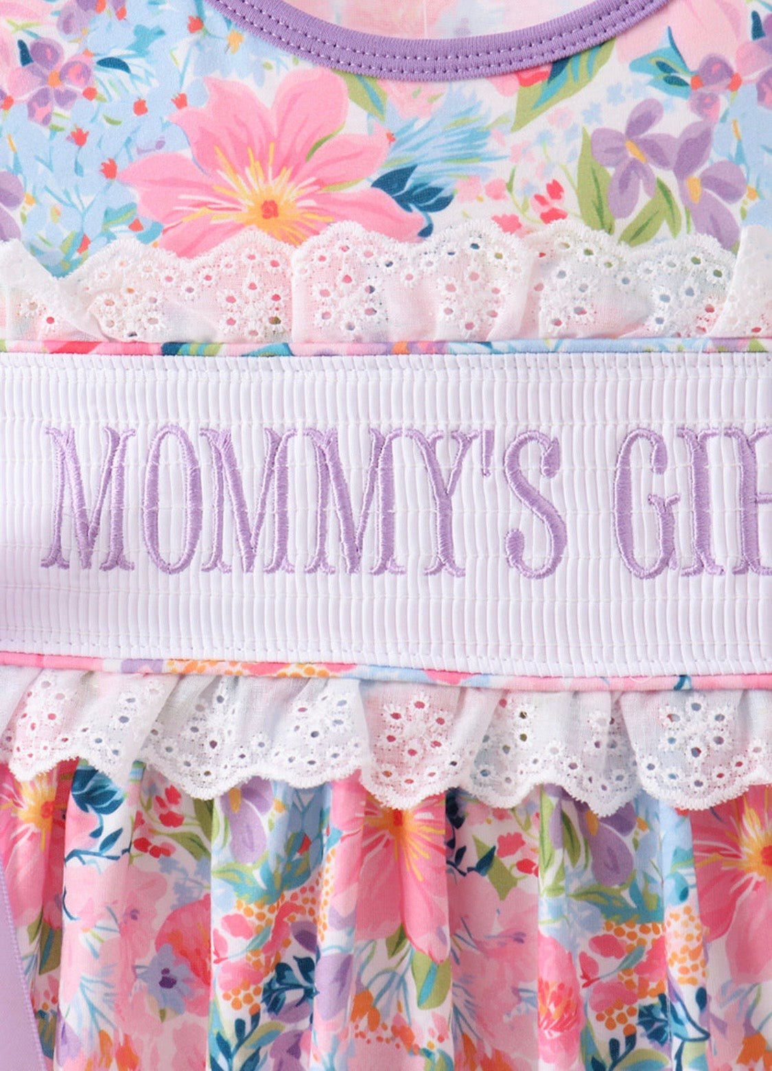 Purple Mommy's Girl Smocked Dress