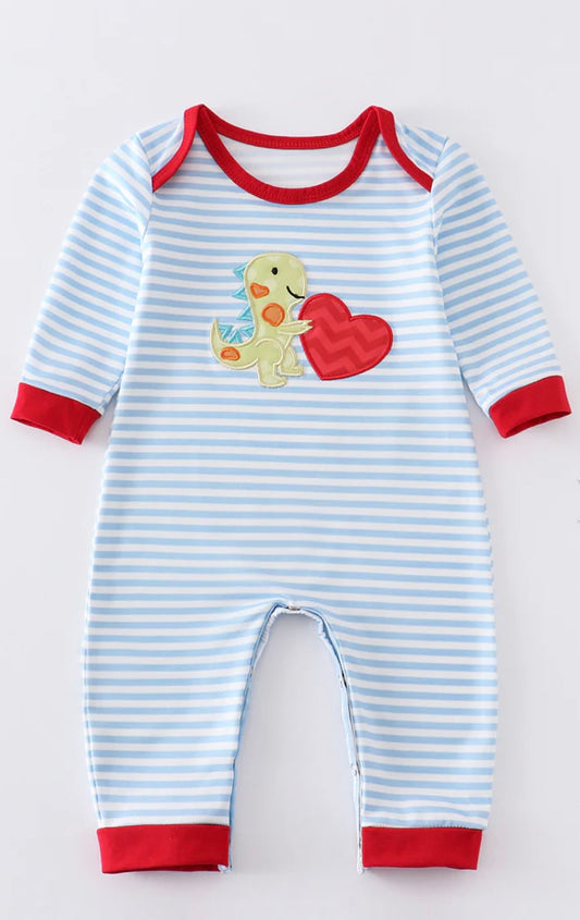 Dinosaur & heart Romper