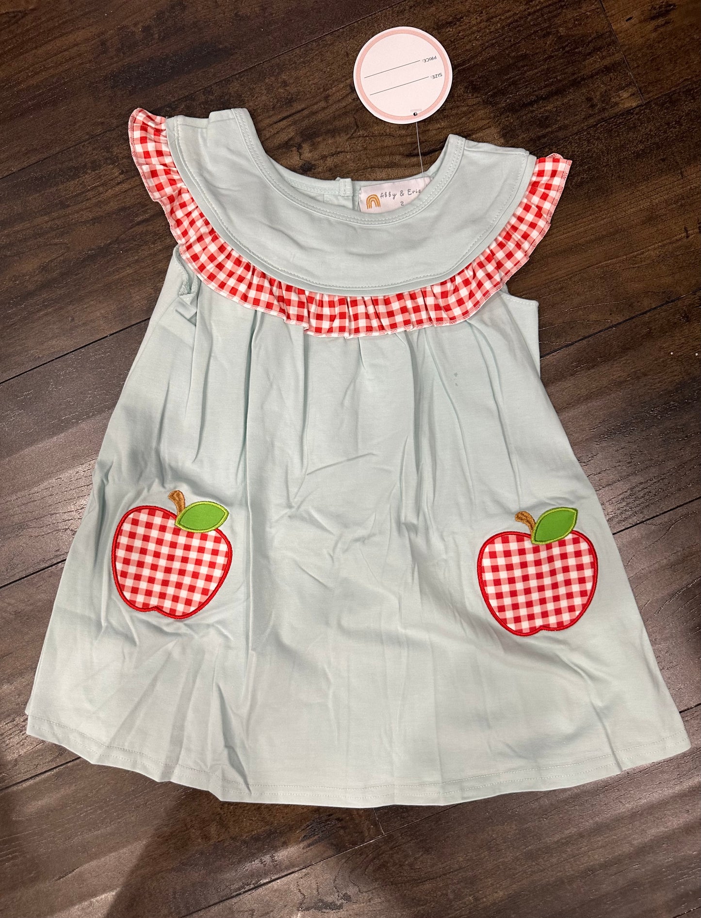 Blue Apple Applique Dress