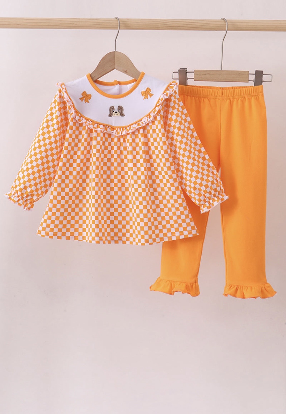 Checkered Bow Tennessee Ruffle Set