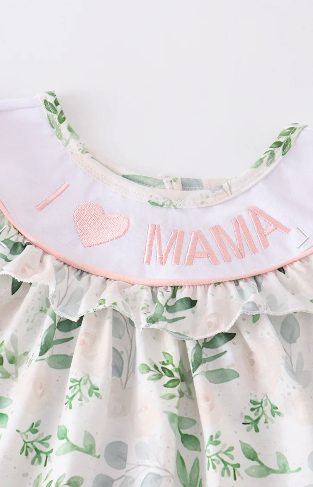 I LOVE MAMA scalloped set