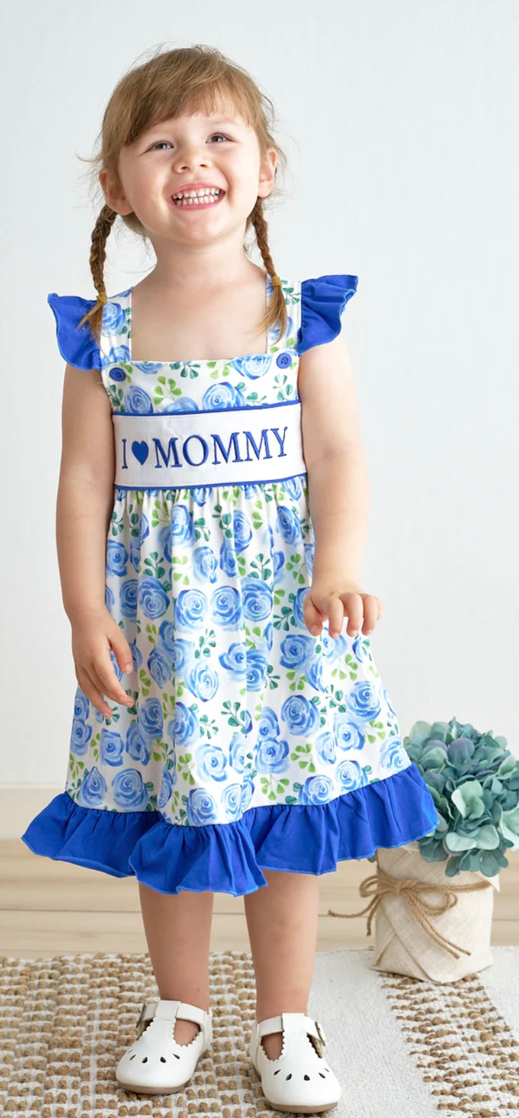 Blue Rose I LOVE MOMMY Dress