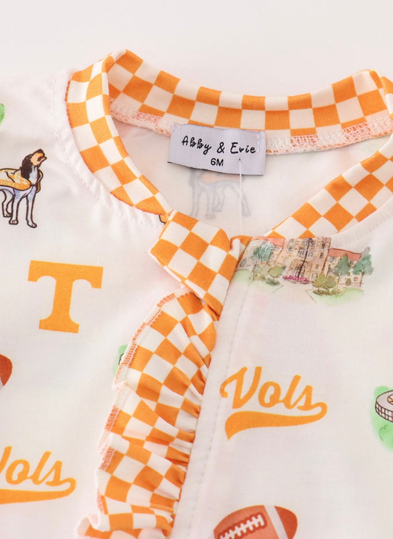 Tennessee Football Print Girl Romper