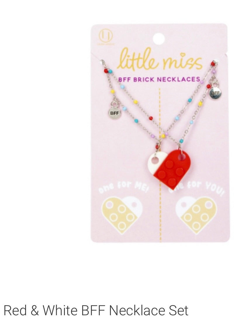 BFF Heart Necklace Set