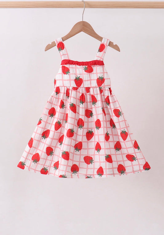 Muslin Strawberry Dress